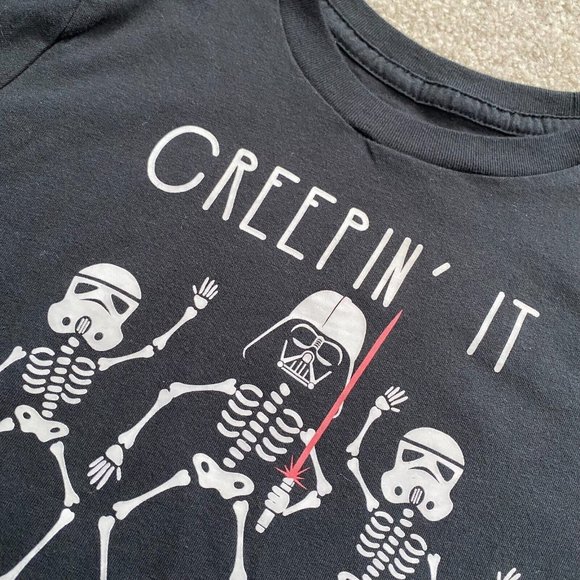 Star Wars Mad Engine M Creepin' It Impe-Real Skeleton Darth Vader Troopers Tee - Picture 5 of 13
